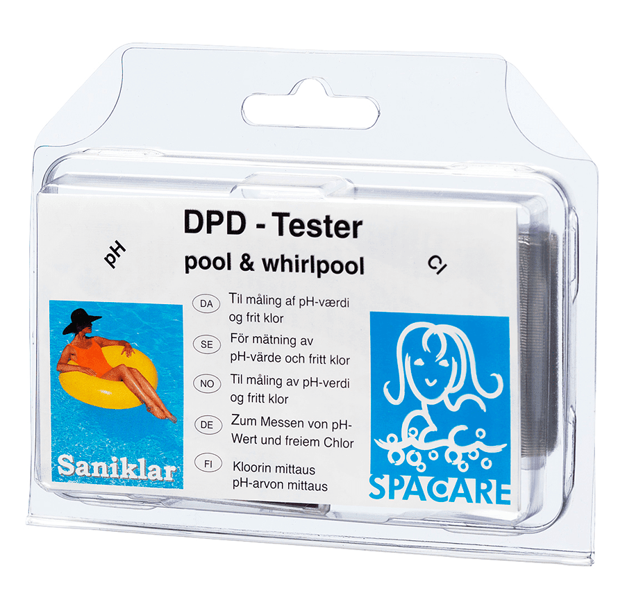 Praktisk klor- og pH-tester med tabletter. Gir nøyaktige målinger og enkel avlesning med fargeskala. Perfekt for spa, boblebad og basseng.
