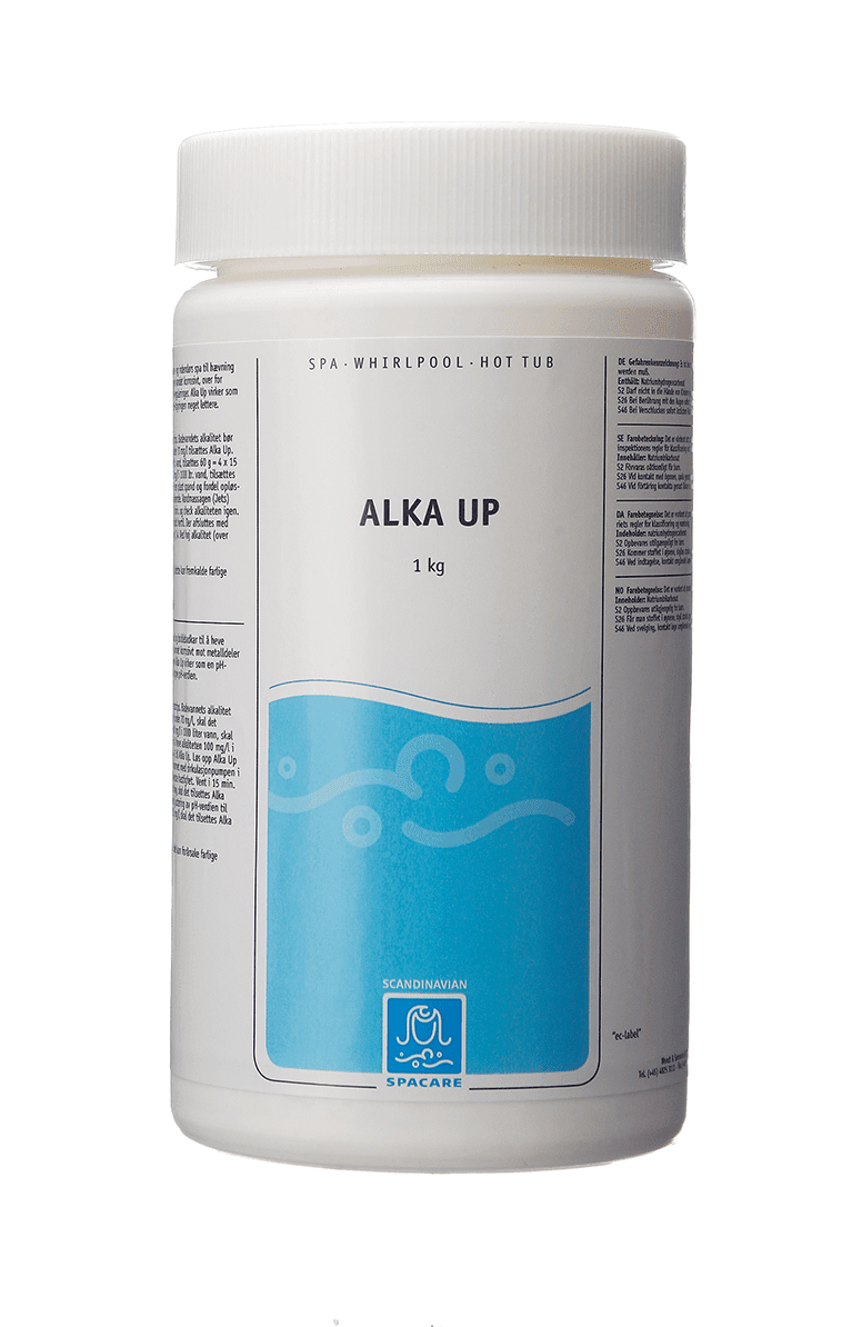SpaCare Alka Up øker alkaliniteten og gir stabil pH-verdi i spaet. Forbedrer vannbalansen og reduserer behovet for hyppige justeringer.