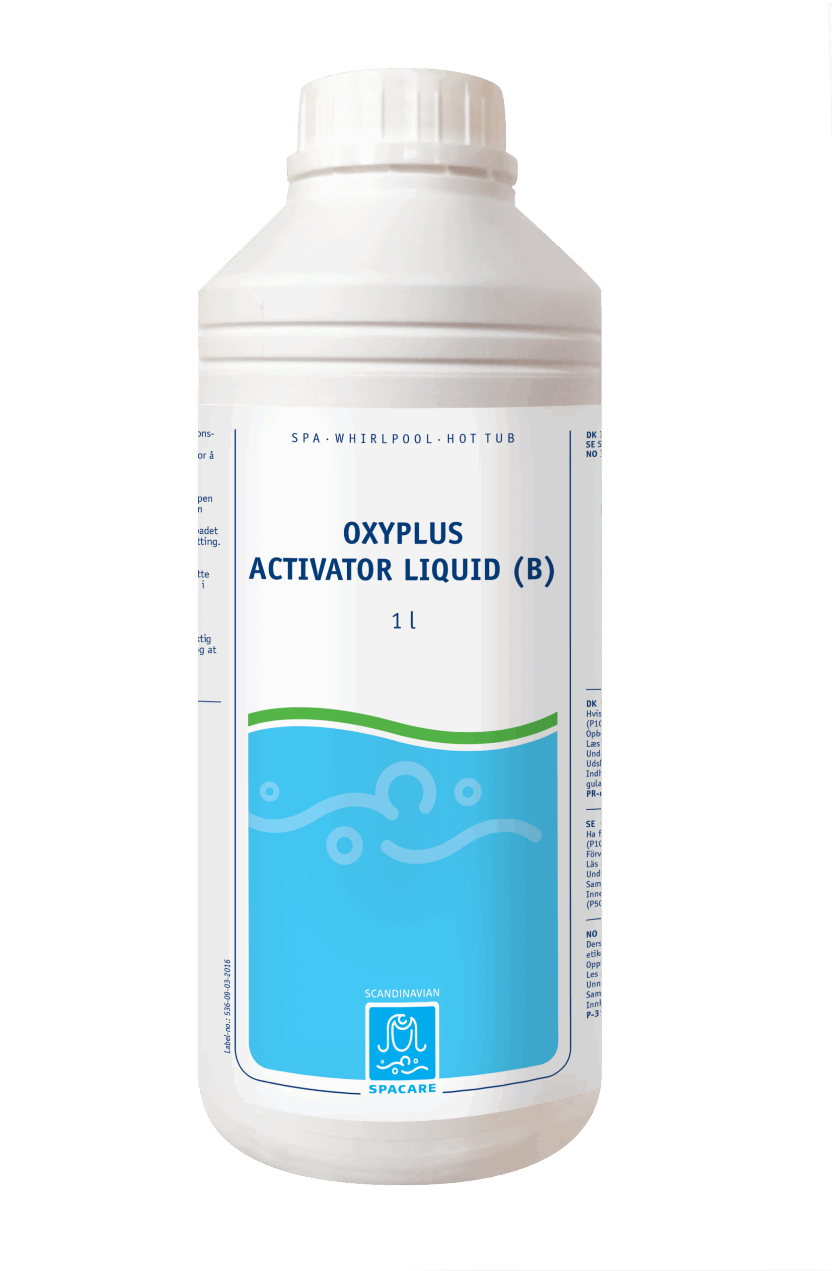 SpaCare Oxy Plus Activator brukes med Oxygen Granular for klorfri vannpleie. Gir rent spa-vann med enkel dosering og ukentlig vedlikehold.