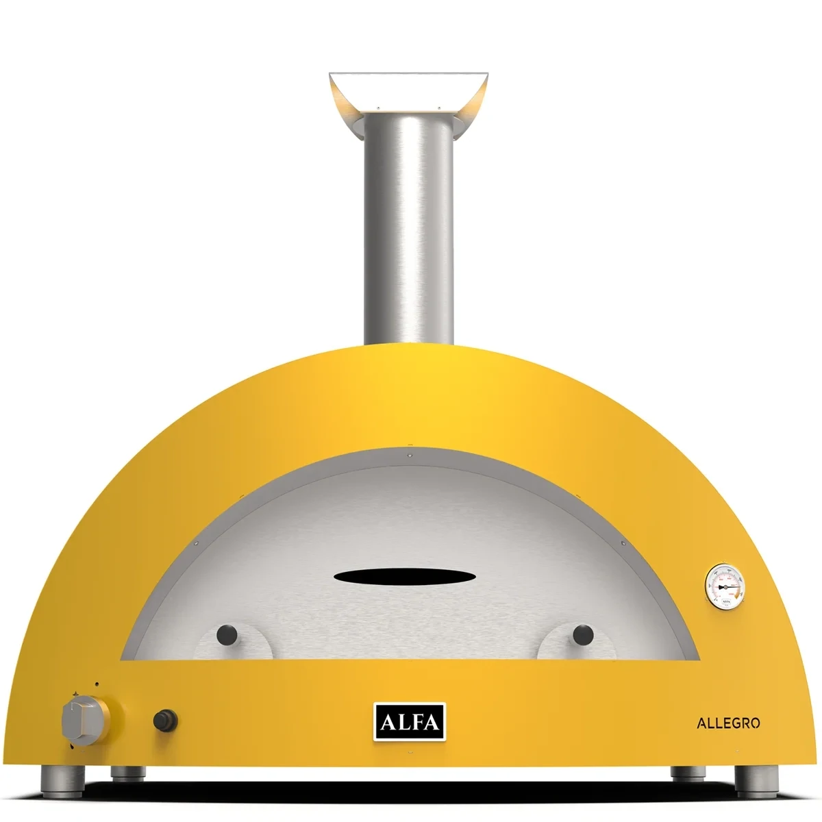 ALFA Moderno3 pizzaovn i rustfritt stål med gass og vedfyring. Klar på 30 minutter, jevn varmefordeling og perfekt til ekte italiensk pizza hjemme.